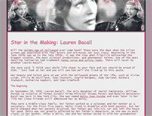 Tablet Screenshot of laurenbacall.com